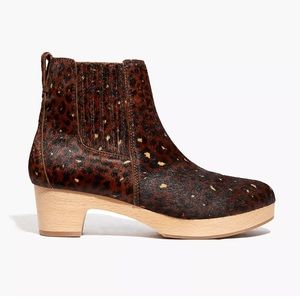Madewell Clog Boot in Painted Leopard Calf Hair NEW Size 7 RARE SOLD OUT